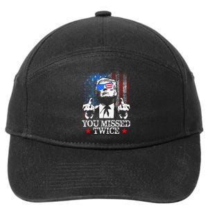 Trump Assassination Attempt Trump 2024 You Missed Twice 7-Panel Snapback Hat