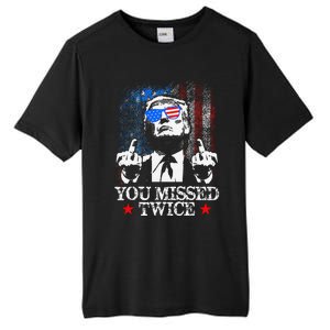 Trump Assassination Attempt Trump 2024 You Missed Twice Tall Fusion ChromaSoft Performance T-Shirt