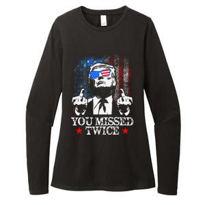 Trump Assassination Attempt Trump 2024 You Missed Twice Womens CVC Long Sleeve Shirt