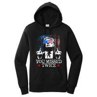 Trump Assassination Attempt Trump 2024 You Missed Twice Women's Pullover Hoodie