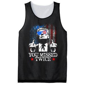 Trump Assassination Attempt Trump 2024 You Missed Twice Mesh Reversible Basketball Jersey Tank