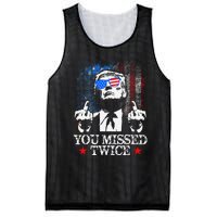 Trump Assassination Attempt Trump 2024 You Missed Twice Mesh Reversible Basketball Jersey Tank