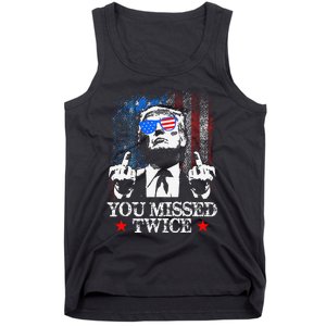 Trump Assassination Attempt Trump 2024 You Missed Twice Tank Top