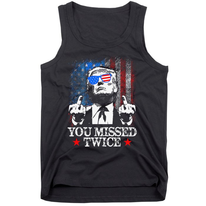 Trump Assassination Attempt Trump 2024 You Missed Twice Tank Top