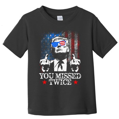 Trump Assassination Attempt Trump 2024 You Missed Twice Toddler T-Shirt