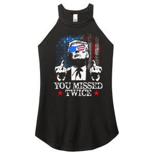 Trump Assassination Attempt Trump 2024 You Missed Twice Women's Perfect Tri Rocker Tank