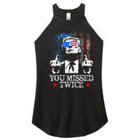 Trump Assassination Attempt Trump 2024 You Missed Twice Women's Perfect Tri Rocker Tank