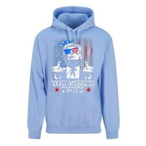 Trump Assassination Attempt Trump 2024 You Missed Twice Unisex Surf Hoodie