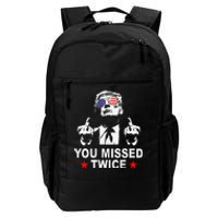 Trump Assassination Attempt Trump 2024 You Missed Twice Daily Commute Backpack