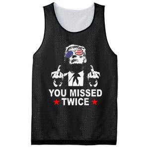 Trump Assassination Attempt Trump 2024 You Missed Twice Mesh Reversible Basketball Jersey Tank