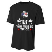 Trump Assassination Attempt Trump 2024 You Missed Twice Performance Sprint T-Shirt