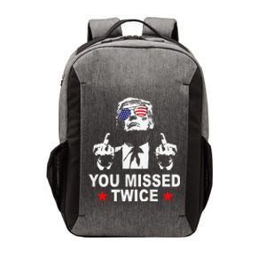 Trump Assassination Attempt Trump 2024 You Missed Twice Vector Backpack