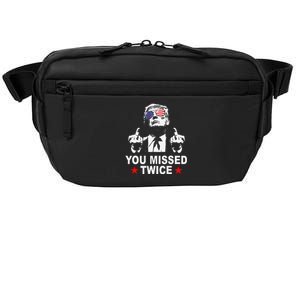 Trump Assassination Attempt Trump 2024 You Missed Twice Crossbody Pack