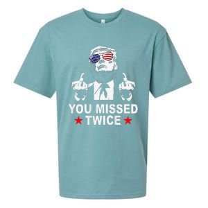 Trump Assassination Attempt Trump 2024 You Missed Twice Sueded Cloud Jersey T-Shirt