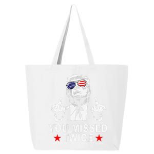 Trump Assassination Attempt Trump 2024 You Missed Twice 25L Jumbo Tote