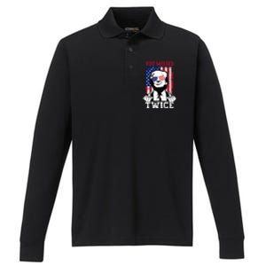 Trump Assassination Attempt Trump 2024 You Missed Twice Performance Long Sleeve Polo