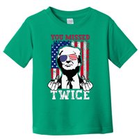 Trump Assassination Attempt Trump 2024 You Missed Twice Toddler T-Shirt