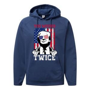 Trump Assassination Attempt Trump 2024 You Missed Twice Performance Fleece Hoodie