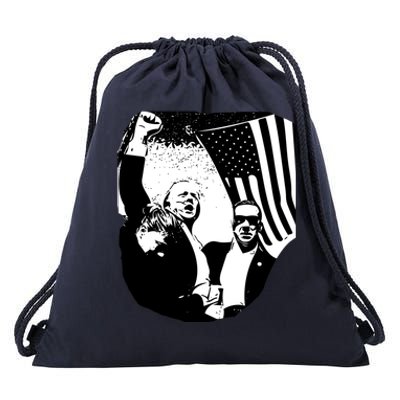 Trump Assassination Attempt Photo 2024 Trump Iconic Drawstring Bag