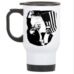 Trump Assassination Attempt Photo 2024 Trump Iconic Stainless Steel Travel Mug