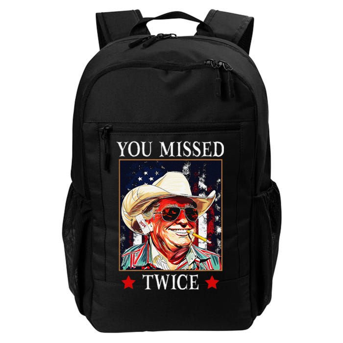 Trump Assassination Attempt Trump 2024 You Missed Twice Daily Commute Backpack