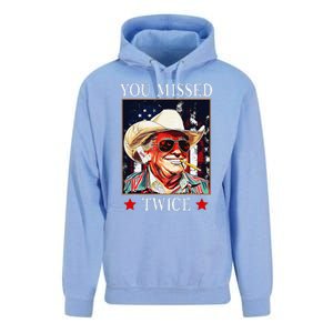 Trump Assassination Attempt Trump 2024 You Missed Twice Unisex Surf Hoodie