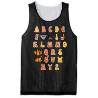 Thanksgiving Abc Alphabet Turkey Day Fall Teacher Wo Mesh Reversible Basketball Jersey Tank