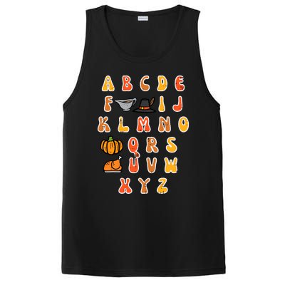 Thanksgiving Abc Alphabet Turkey Day Fall Teacher Wo PosiCharge Competitor Tank