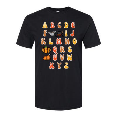 Thanksgiving Abc Alphabet Turkey Day Fall Teacher Wo Softstyle CVC T-Shirt