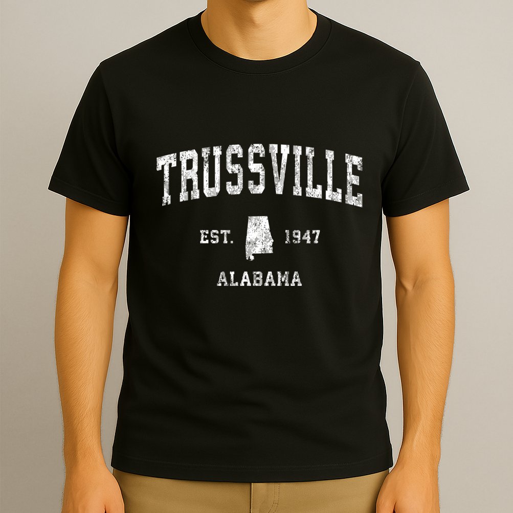 Trussville Alabama Al Vintage Athletic Established Sports Design T-Shirt