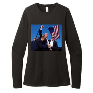 Trump Assassination Attempt 2024 Fight Fighting Fighter Womens CVC Long Sleeve Shirt