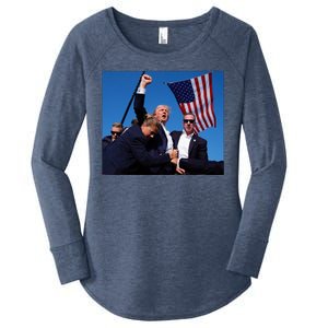 Trump Assassination Attempt 2024 Fight Fighting Fighter Women's Perfect Tri Tunic Long Sleeve Shirt