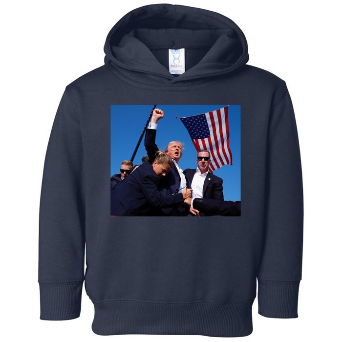 Trump Assassination Attempt 2024 Fight Fighting Fighter Toddler Hoodie