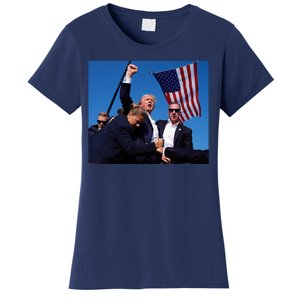 Trump Assassination Attempt 2024 Fight Fighting Fighter Women's T-Shirt