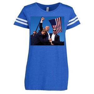 Trump Assassination Attempt 2024 Fight Fighting Fighter Enza Ladies Jersey Football T-Shirt