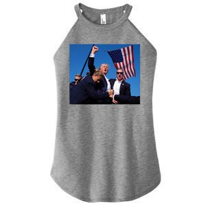 Trump Assassination Attempt 2024 Fight Fighting Fighter Women's Perfect Tri Rocker Tank