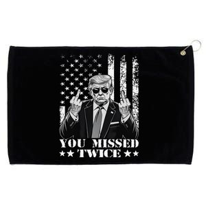 Trump Assassination Attempt Trump 2024 You Missed Twice Grommeted Golf Towel