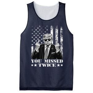 Trump Assassination Attempt Trump 2024 You Missed Twice Mesh Reversible Basketball Jersey Tank