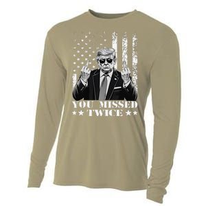 Trump Assassination Attempt Trump 2024 You Missed Twice Cooling Performance Long Sleeve Crew