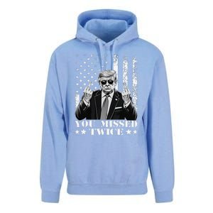 Trump Assassination Attempt Trump 2024 You Missed Twice Unisex Surf Hoodie