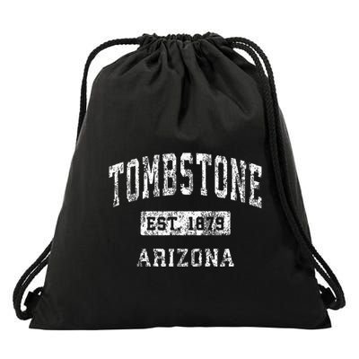 Tombstone Arizona Az Vintage Established Sports Drawstring Bag
