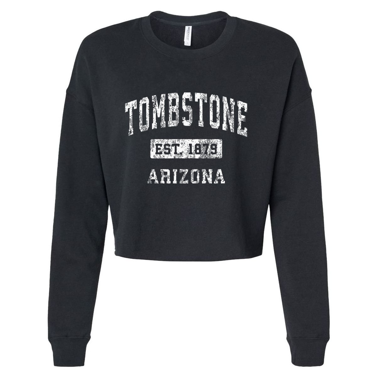 Tombstone Arizona Az Vintage Established Sports Cropped Pullover Crew