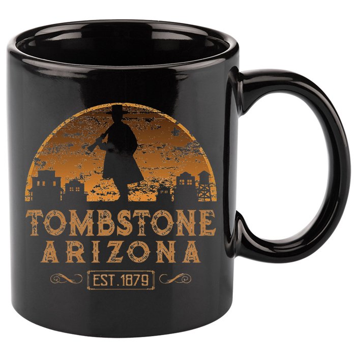Tombstone Arizona Az Wild West Gunfighter 11oz C Handle Ceramic Mug