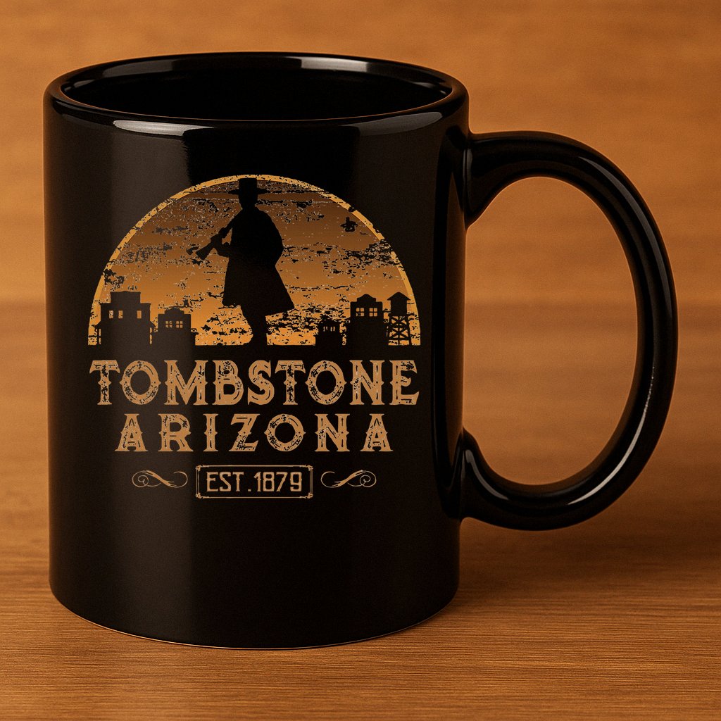 Tombstone Arizona Az Wild West Gunfighter 11oz C Handle Ceramic Mug