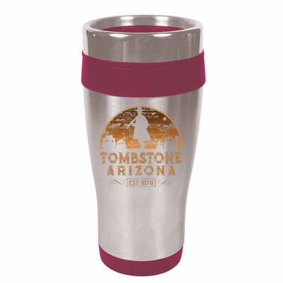 Tombstone Arizona Az Wild West Gunfighter 16oz Travel Tumbler