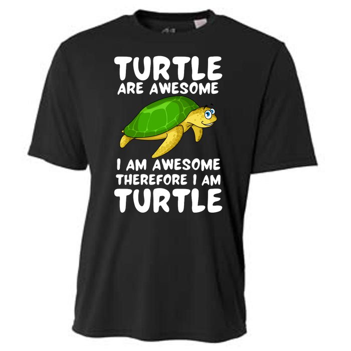 Turtle Are Awesome I Am Awesome Therefore I Am Turtle Cooling Performance Crew T-Shirt