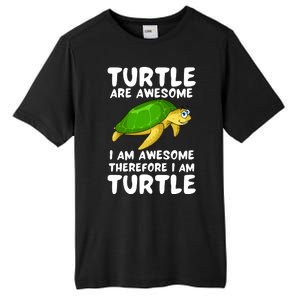 Turtle Are Awesome I Am Awesome Therefore I Am Turtle Tall Fusion ChromaSoft Performance T-Shirt