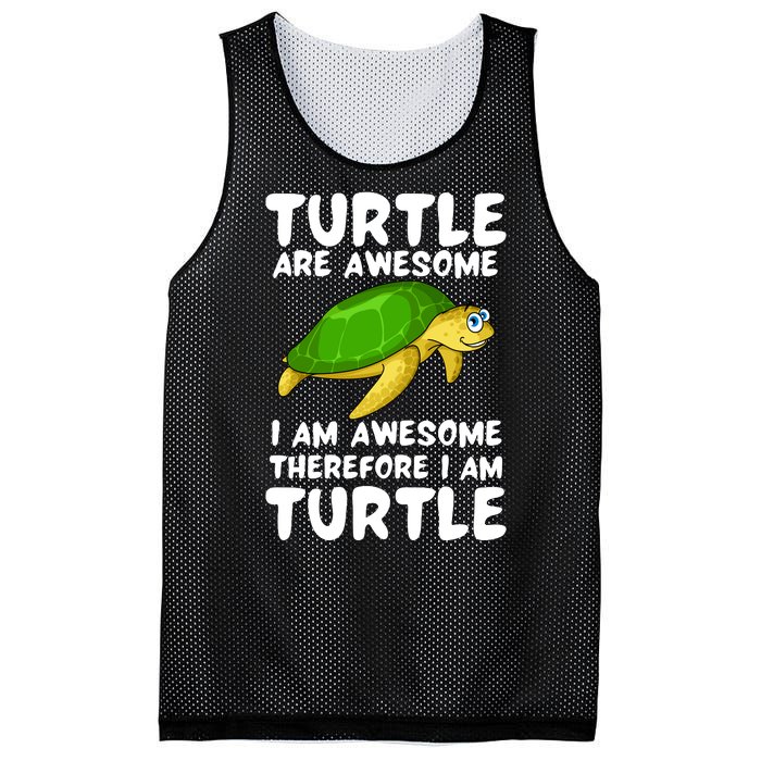 Turtle Are Awesome I Am Awesome Therefore I Am Turtle Mesh Reversible Basketball Jersey Tank