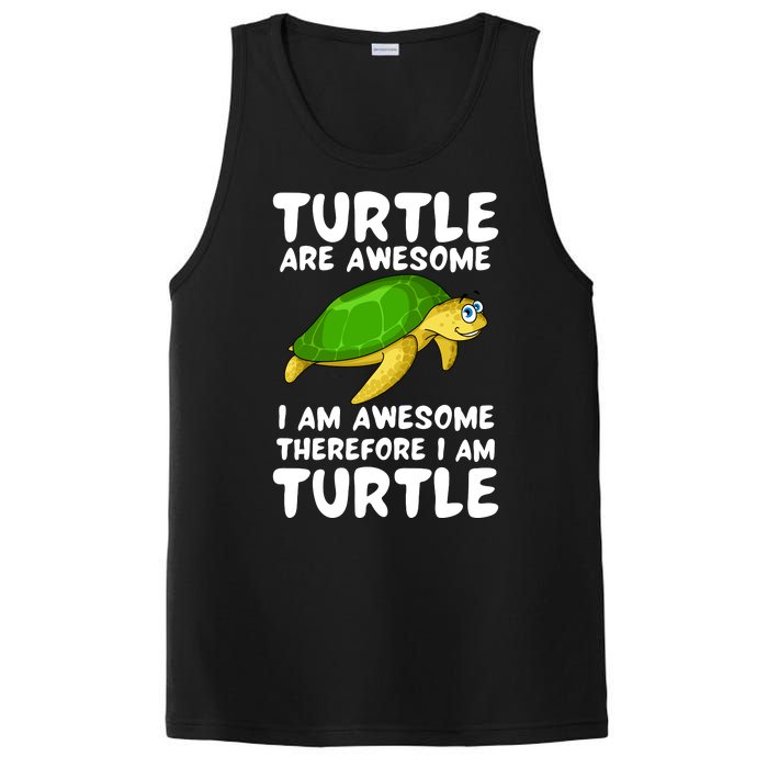 Turtle Are Awesome I Am Awesome Therefore I Am Turtle PosiCharge Competitor Tank