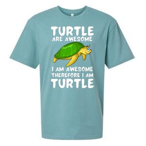 Turtle Are Awesome I Am Awesome Therefore I Am Turtle Sueded Cloud Jersey T-Shirt